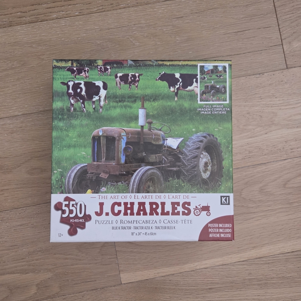 J CHARLES | Cow And Tractor Puzzle - 550 Piece